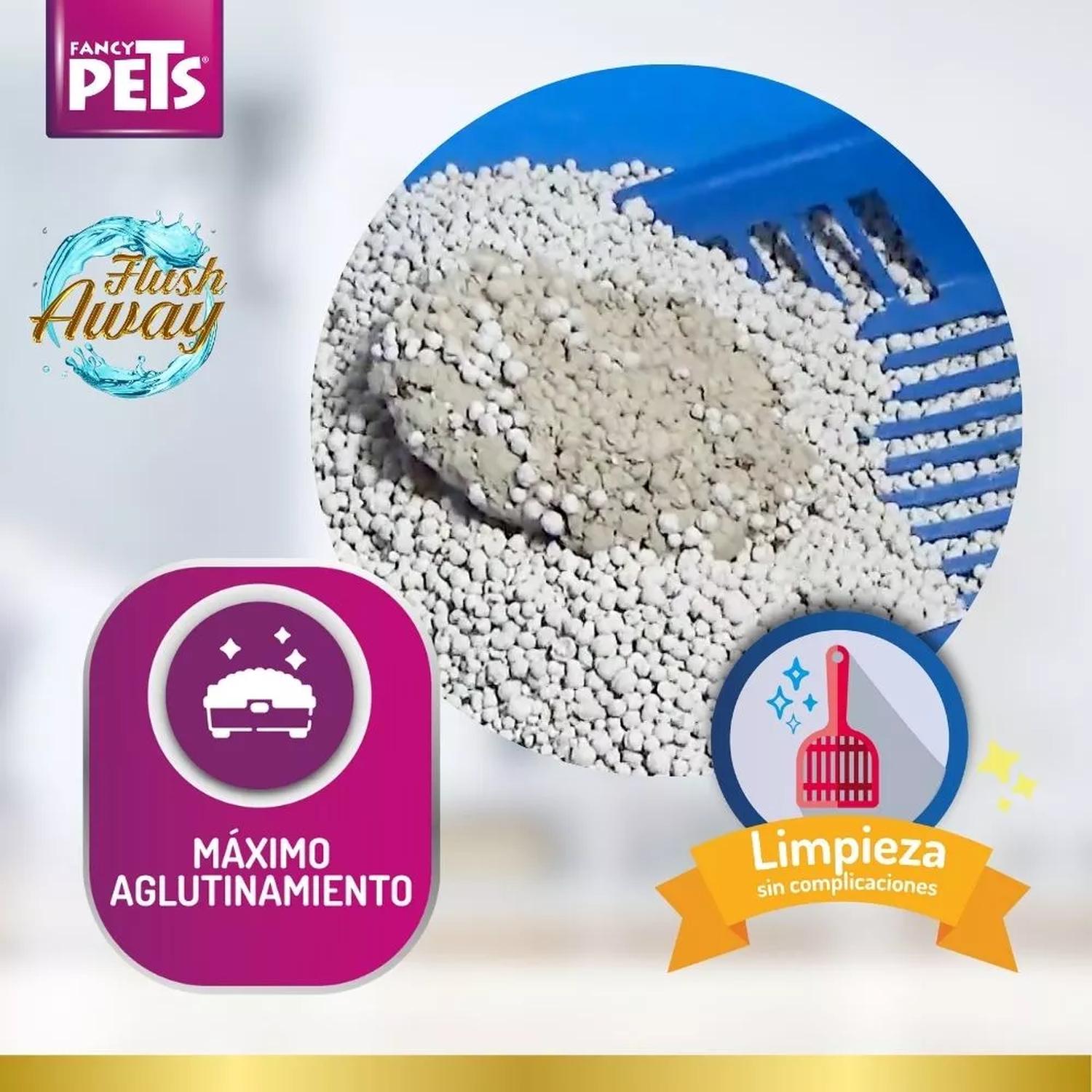Fancy Pets arena para gato areneros Flush Away 4kg inodoro | G.Valkyria - imagen 3