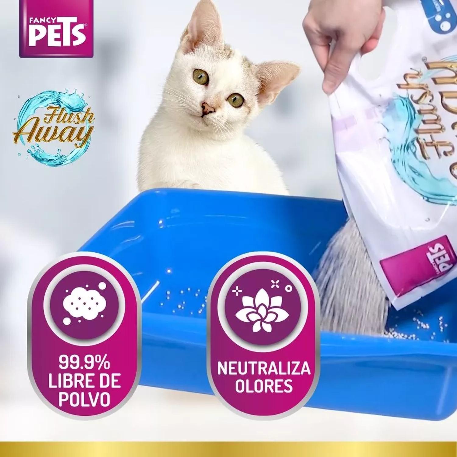 Fancy Pets arena para gato areneros Flush Away 4kg inodoro | G.Valkyria - imagen 5