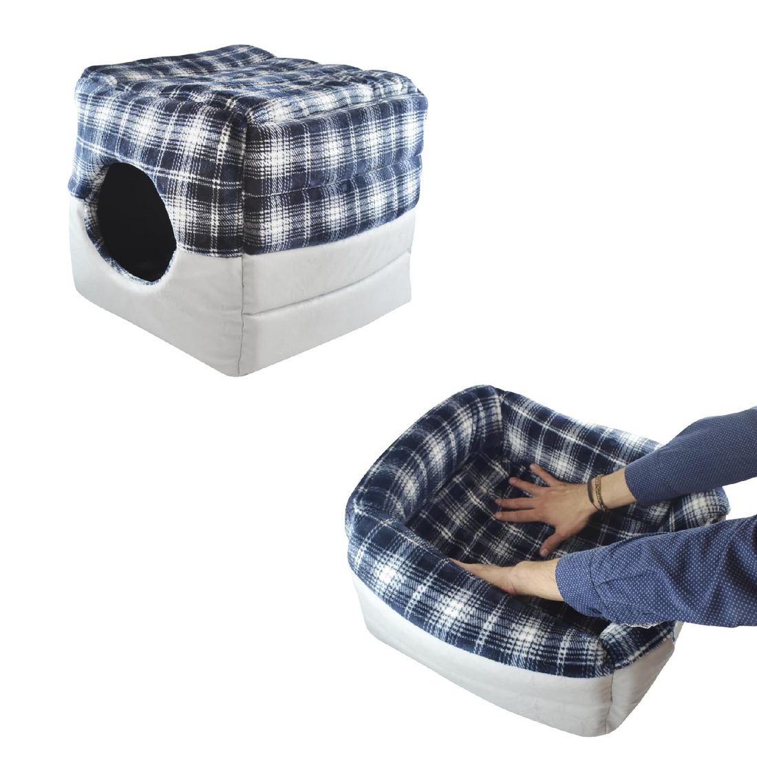 Fancy Pets cama cubo 2 en 1 para perro, colchon o casa | G.Valkyria - imagen 1