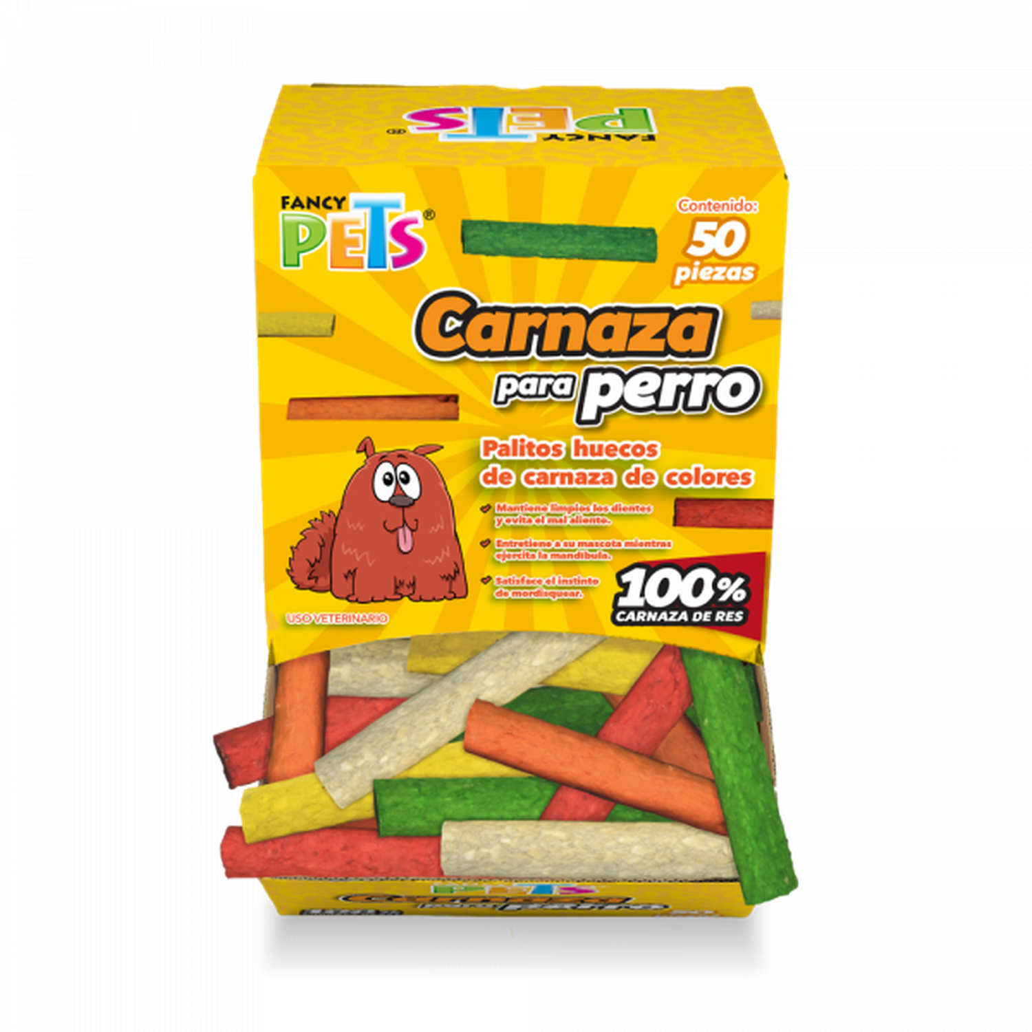 Fancy Pets Carnaza para perro palitos huecos caja 50 pzas | G.Valkyria - imagen 2