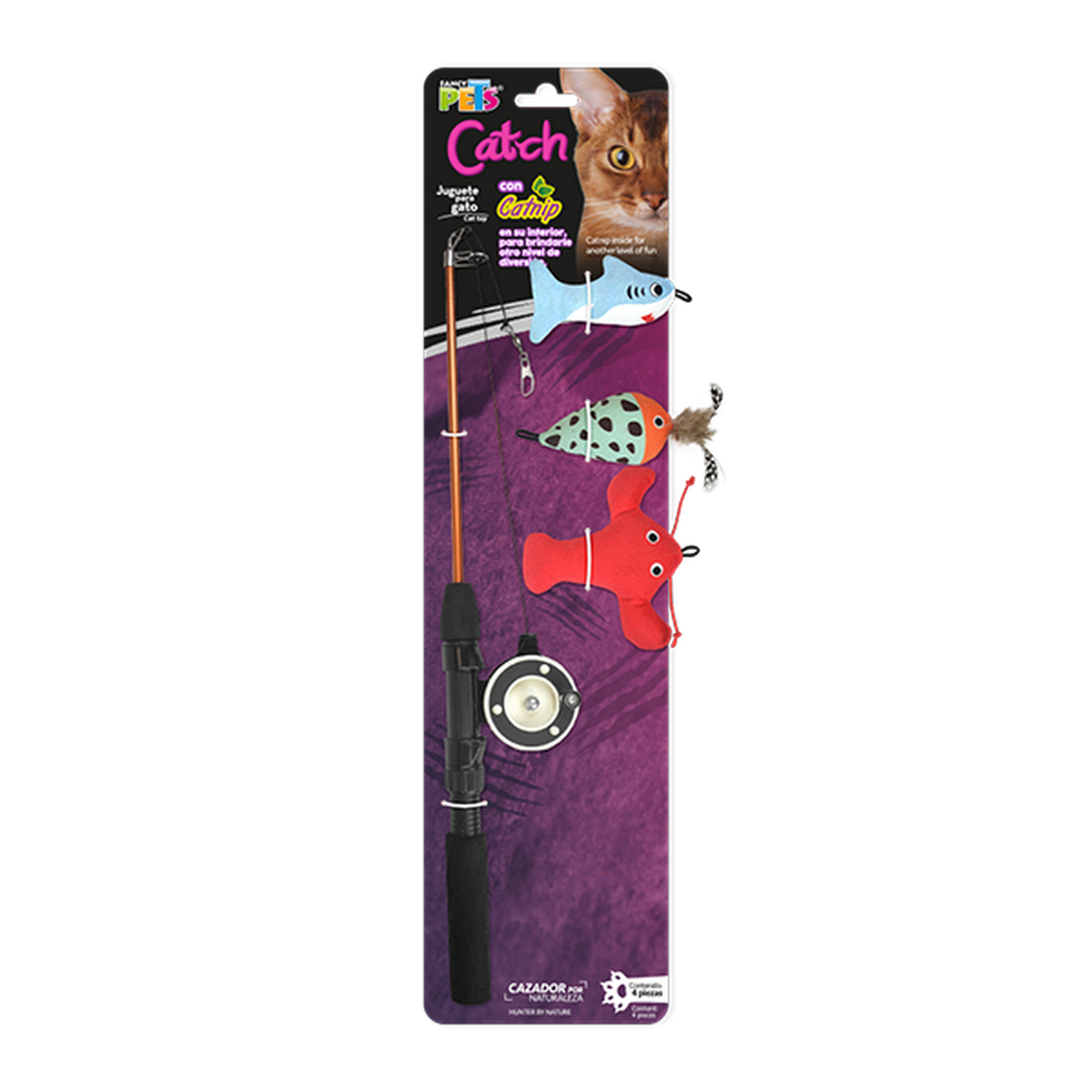 Fancy Pets Catch Juguete para gato catnip varita pesca 3 pzs | G.Valkyria - imagen 1