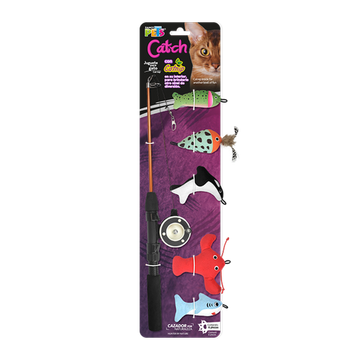 Fancy Pets Catch Juguete para gato catnip varita pesca 5 pzs | G.Valkyria - imagen 1