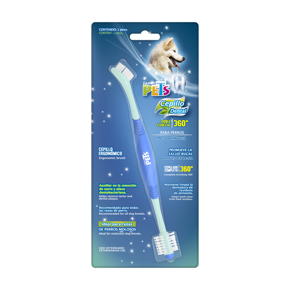 Fancy Pets cepillo dental 360 grados perro limpieza profunda | G.Valkyria - imagen 1