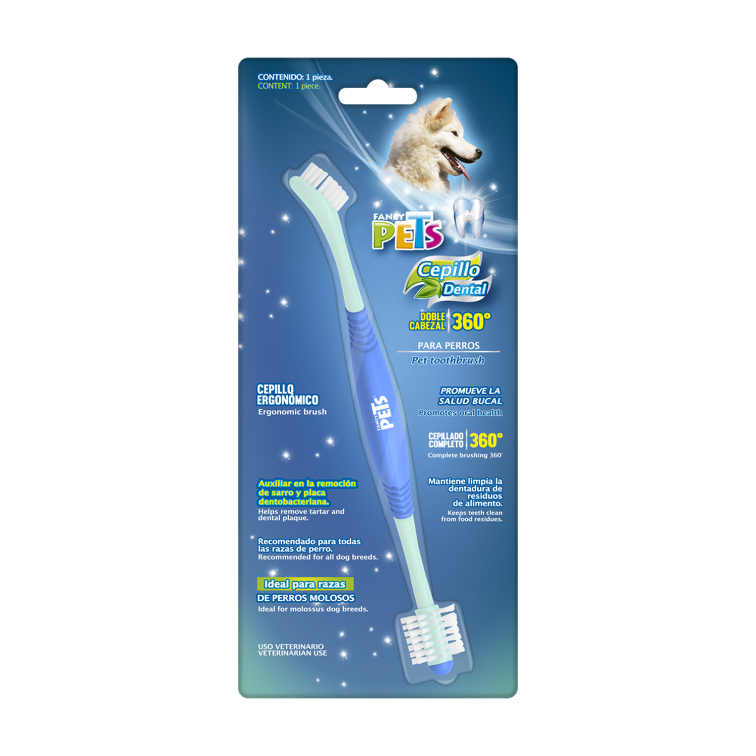 Fancy Pets cepillo dental 360 grados perro limpieza profunda | G.Valkyria - imagen 1