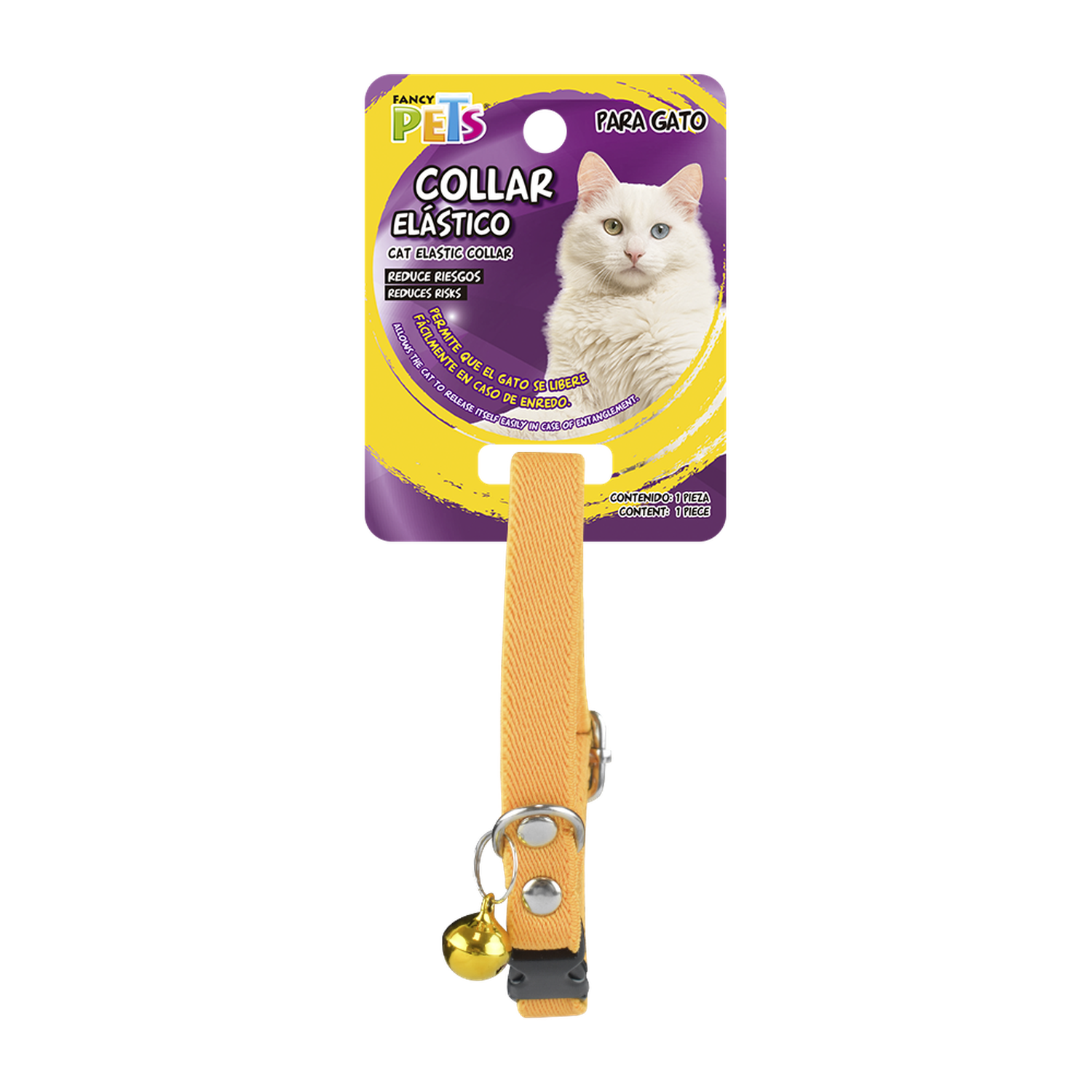 Collar para gatos con cascabel elástico expandible 25 cms de Fancy Pets | G.Valkyria - imagen 2