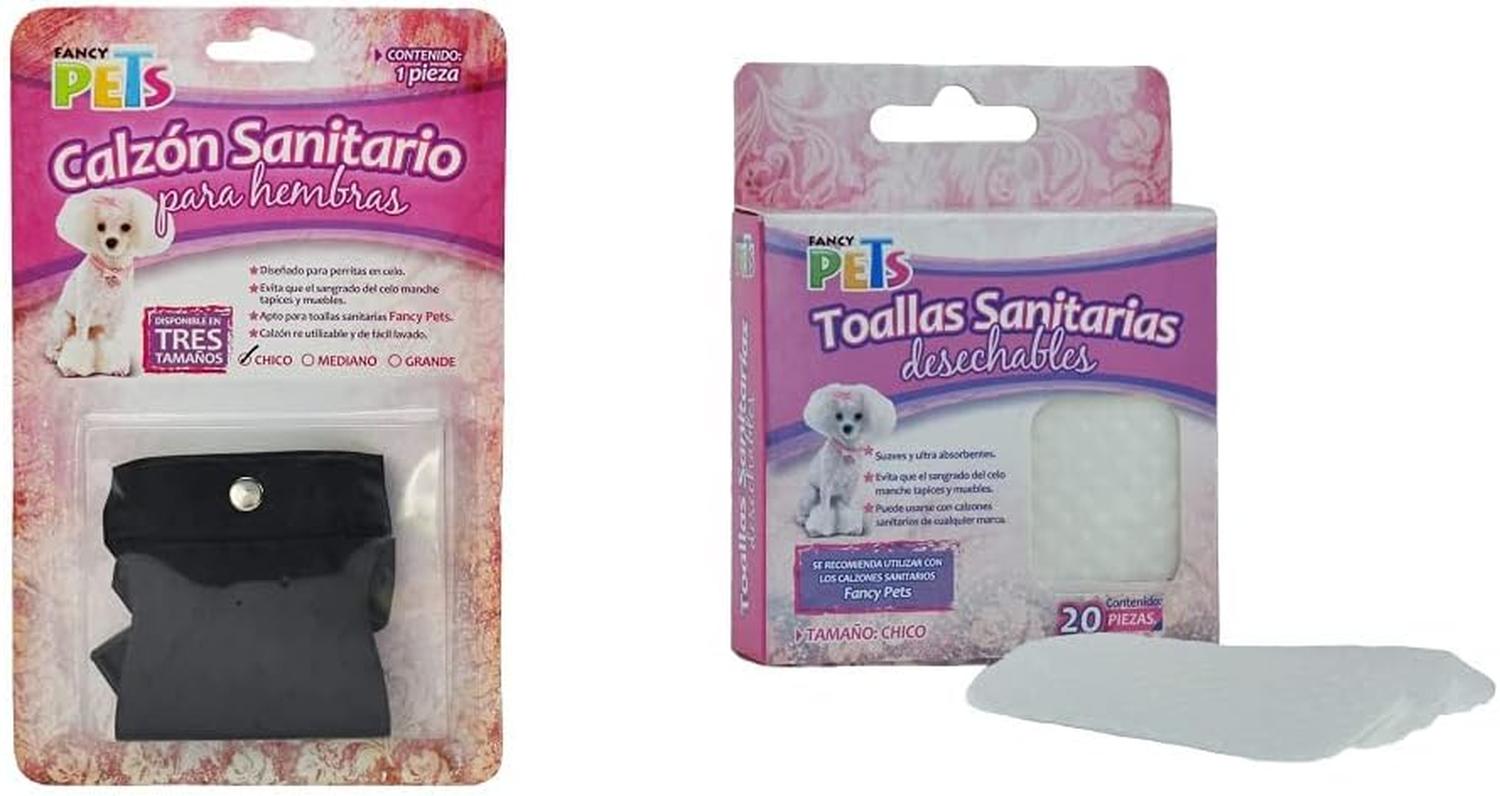 Combo Calzon + toallitas sanitarias ch para perrita en celo de Fancy Pets | G.Valkyria - imagen 2