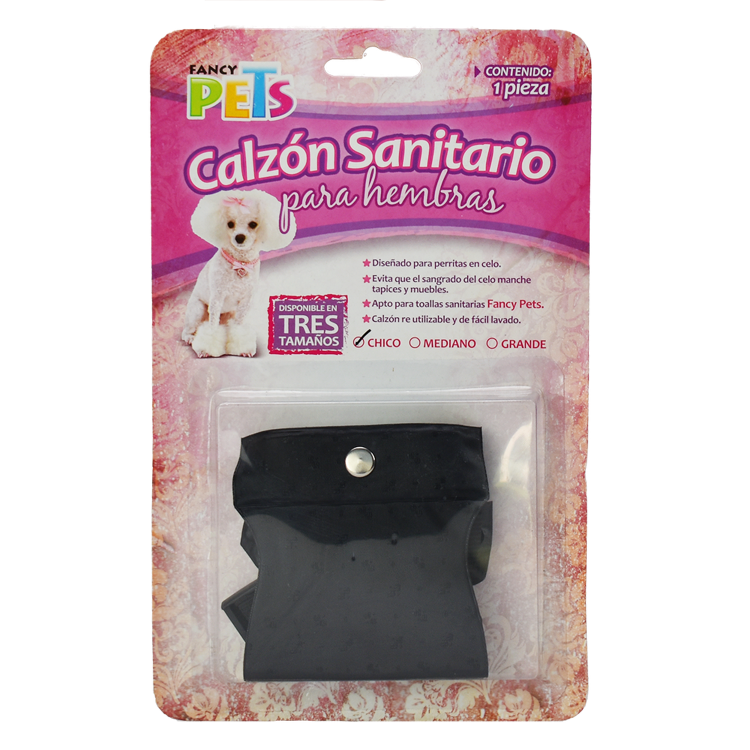 Combo Calzon + toallitas sanitarias ch para perrita en celo de Fancy Pets | G.Valkyria - imagen 4