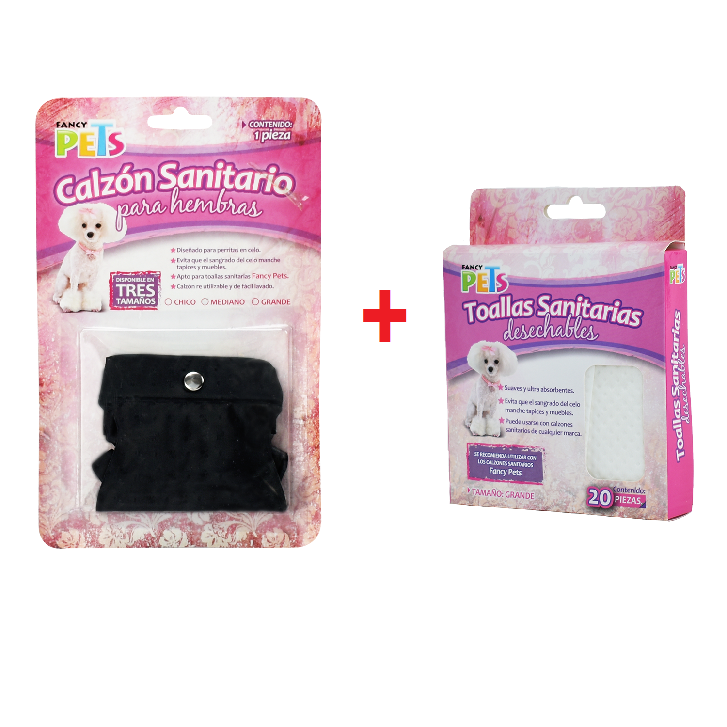 Combo Calzon + toallitas sanitarias gde para perrita en celo de Fancy Pets | G.Valkyria - imagen 2