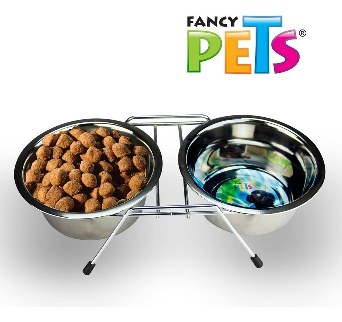 Fancy Pets Comedero Doble Con 2 Platos 946 Ml para perros | G.Valkyria - imagen 1