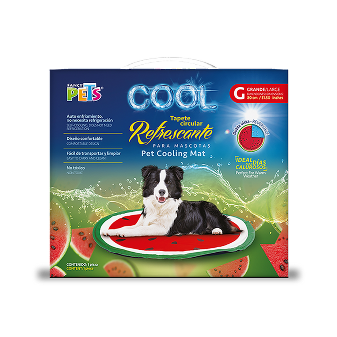 Fancy Pets Cool tapete circular refrescante perro L 80 cms | G.Valkyria - imagen 1