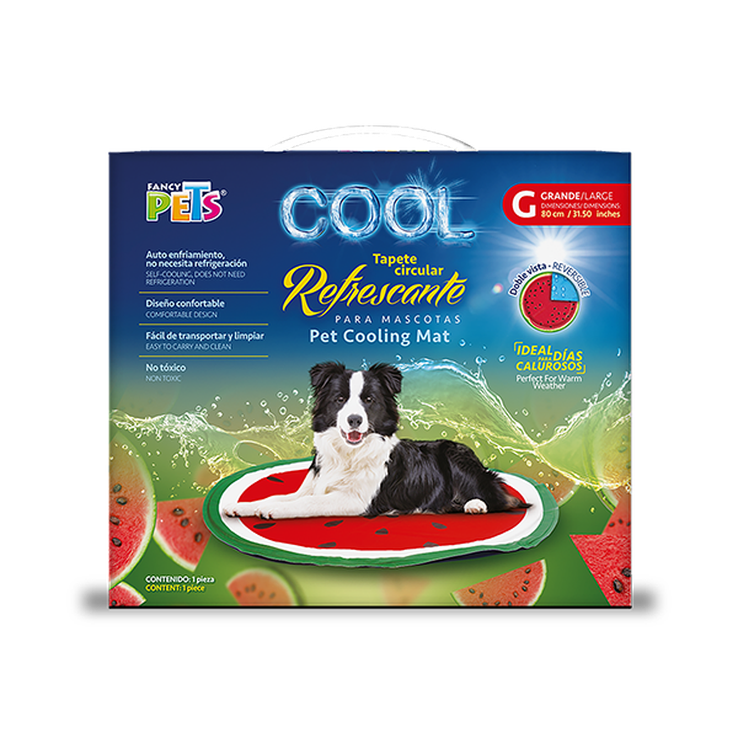 Fancy Pets Cool tapete circular refrescante perro L 80 cms | G.Valkyria - imagen 1