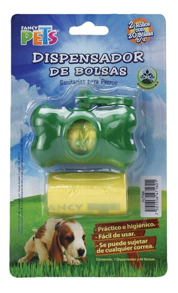 Fancy Pets Dispensador Para heces Con 30 Bolsas Para Perro | G.Valkyria - imagen 1