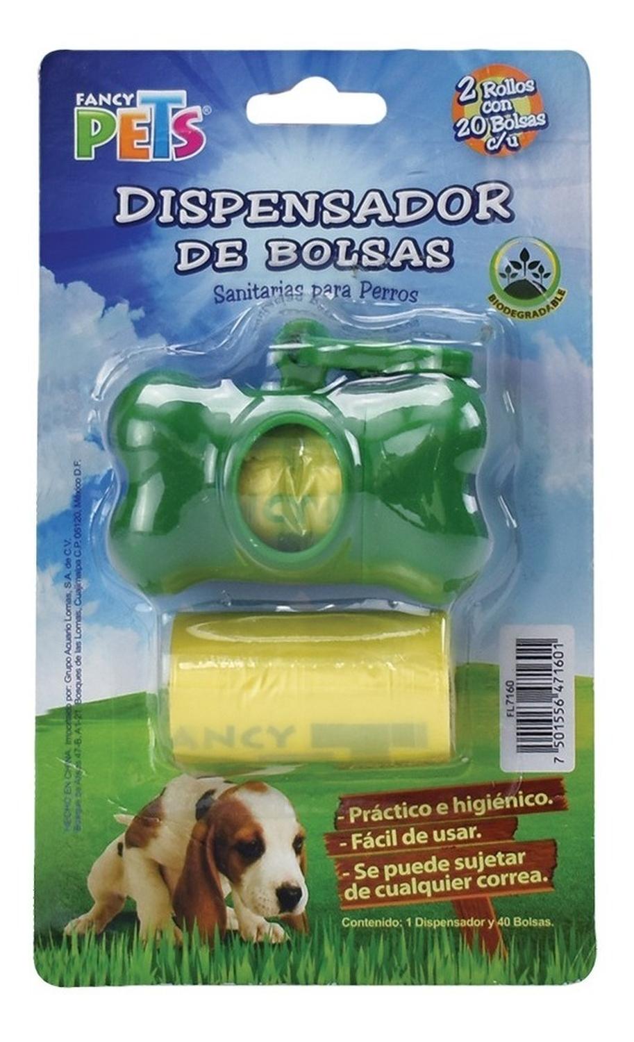 Fancy Pets Dispensador Para heces Con 30 Bolsas Para Perro | G.Valkyria - imagen 1