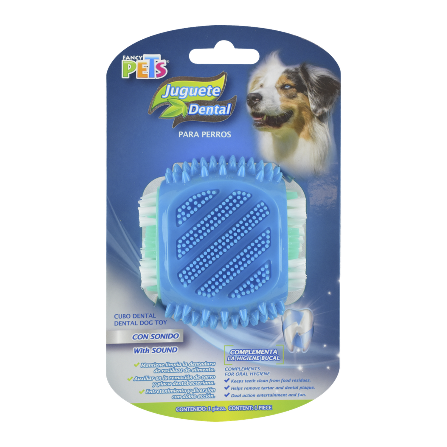 Fancy Pets juguete cubo cuidado dental cepillo para perros | G.Valkyria - imagen 1