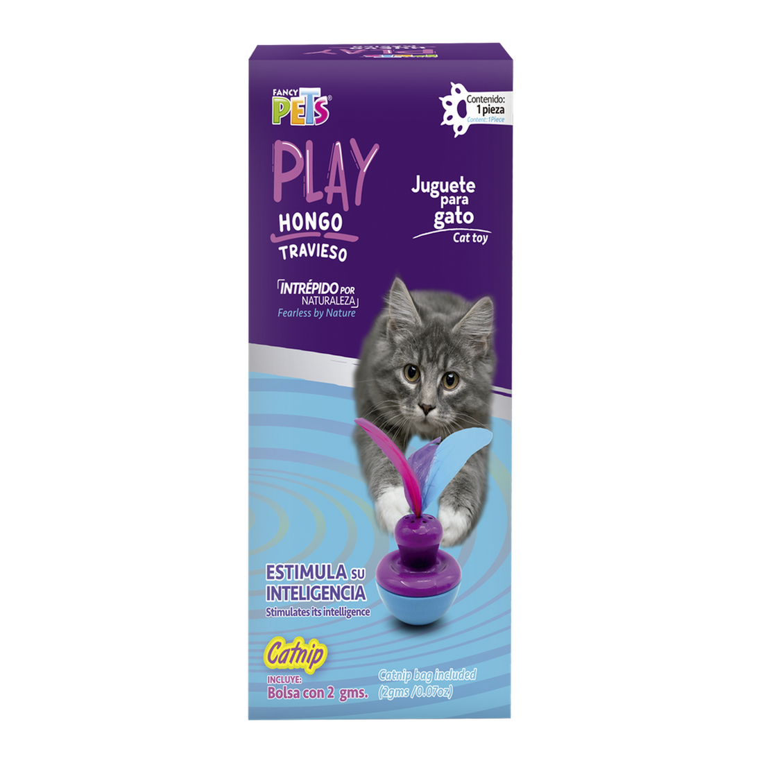 Fancy Pets Juguete gato interactivo hongo travieso Catnip | G.Valkyria - imagen 1