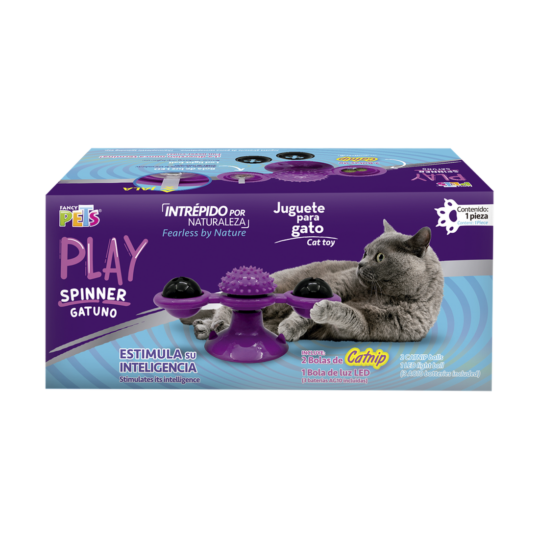 Fancy Pets Juguete gato interactivo spinner gatuno Catnip | G.Valkyria - imagen 1