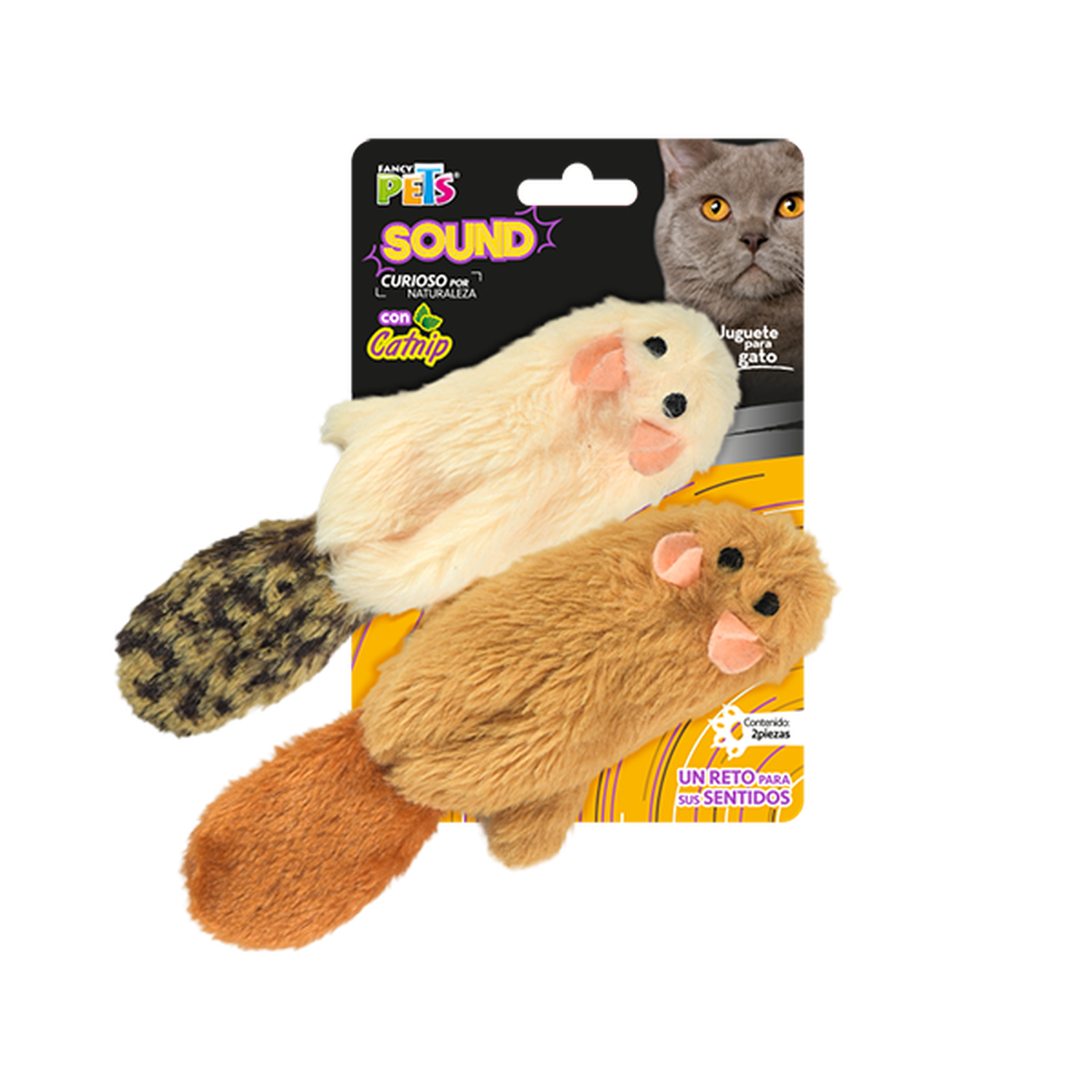 Fancy Pets juguete gato skin sound con catnip skin 2pack | G.Valkyria - imagen 1