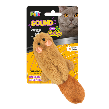 Fancy Pets juguete gato skin sound con catnip skin ardilla | G.Valkyria - imagen 1