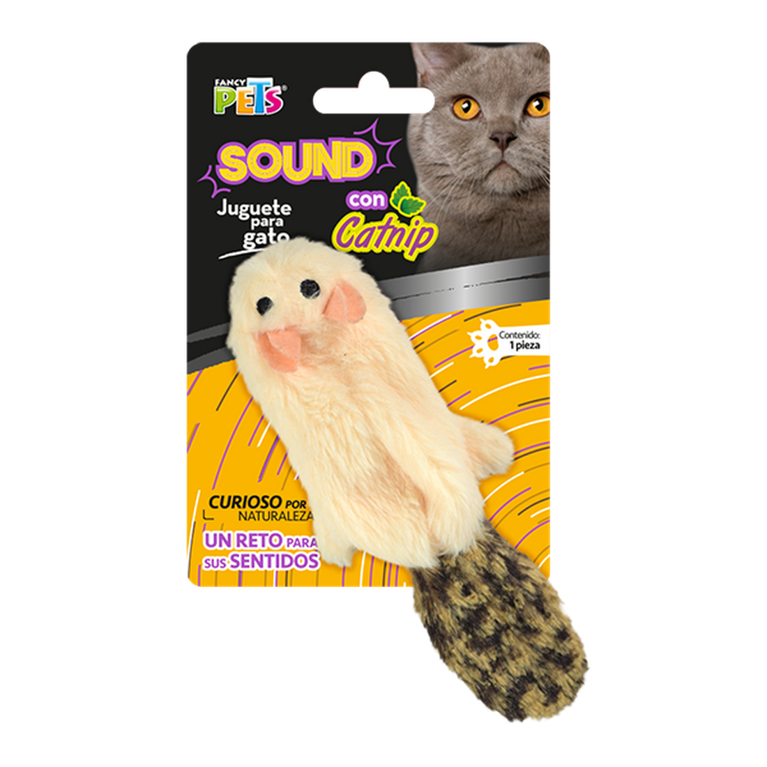 Fancy Pets juguete gato skin sound con catnip skin leopardo | G.Valkyria - imagen 1