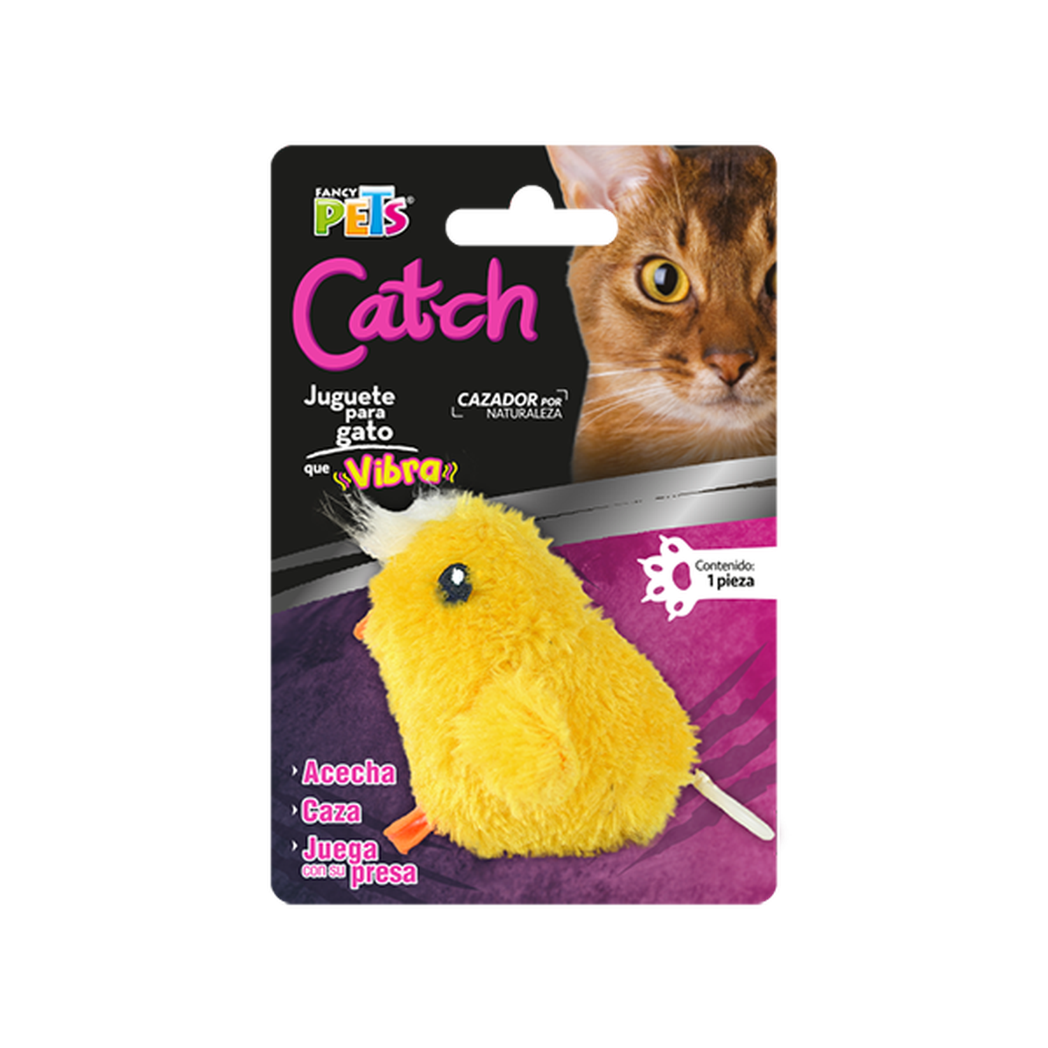 Fancy Pets juguete para gato Catch pollo con vibración | G.Valkyria - imagen 1