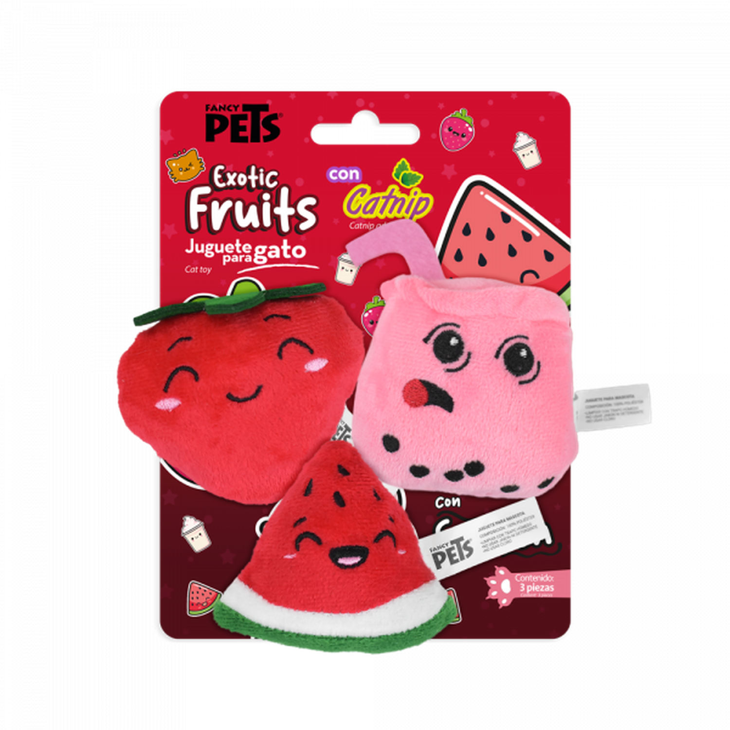 Fancy Pets juguete para gato con catnip peluche scrunch fruits | G.Valkyria - imagen 1