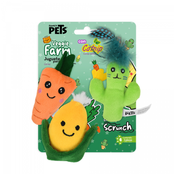 Fancy Pets juguete para gato con catnip peluche scrunch veggie | G.Valkyria - imagen 1