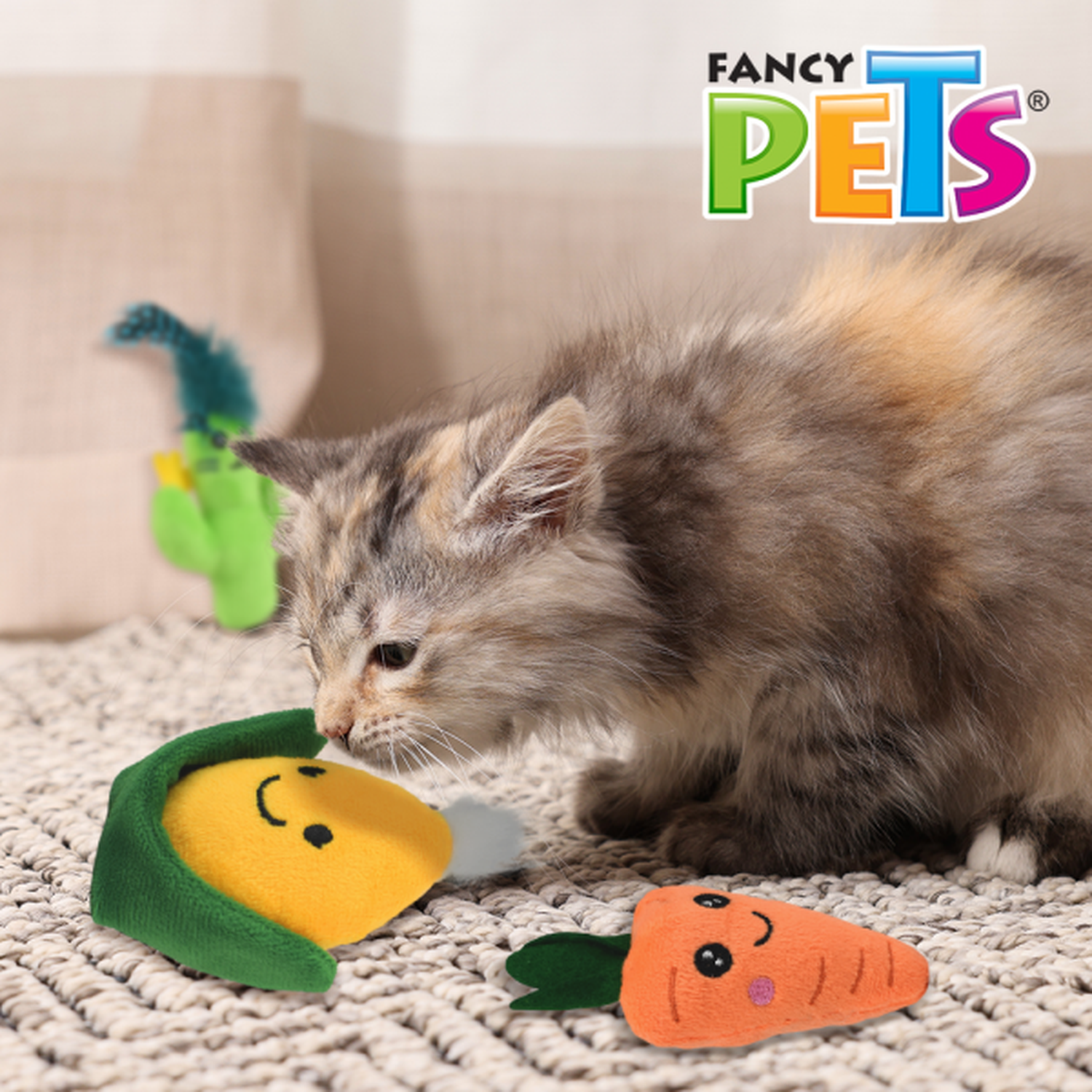 Fancy Pets juguete para gato con catnip peluche scrunch veggie | G.Valkyria - imagen 5
