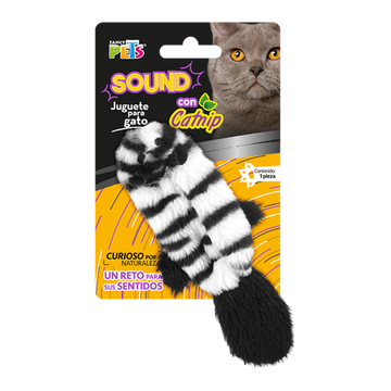 Fancy Pets juguete para gato skin sound con catnip skin cebra | G.Valkyria - imagen 1