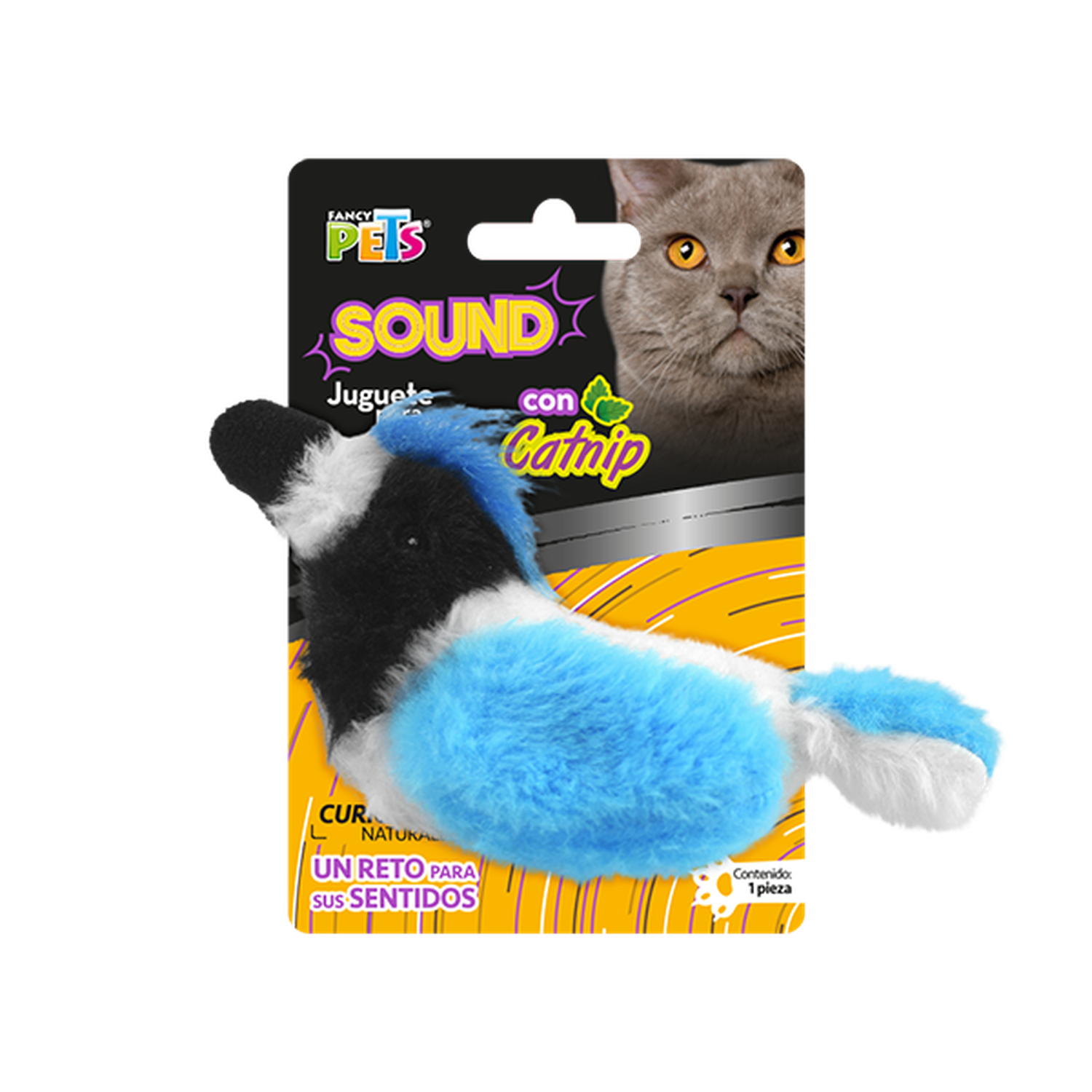 Fancy Pets juguete para gato sound con catnip chara azul | G.Valkyria - imagen 1