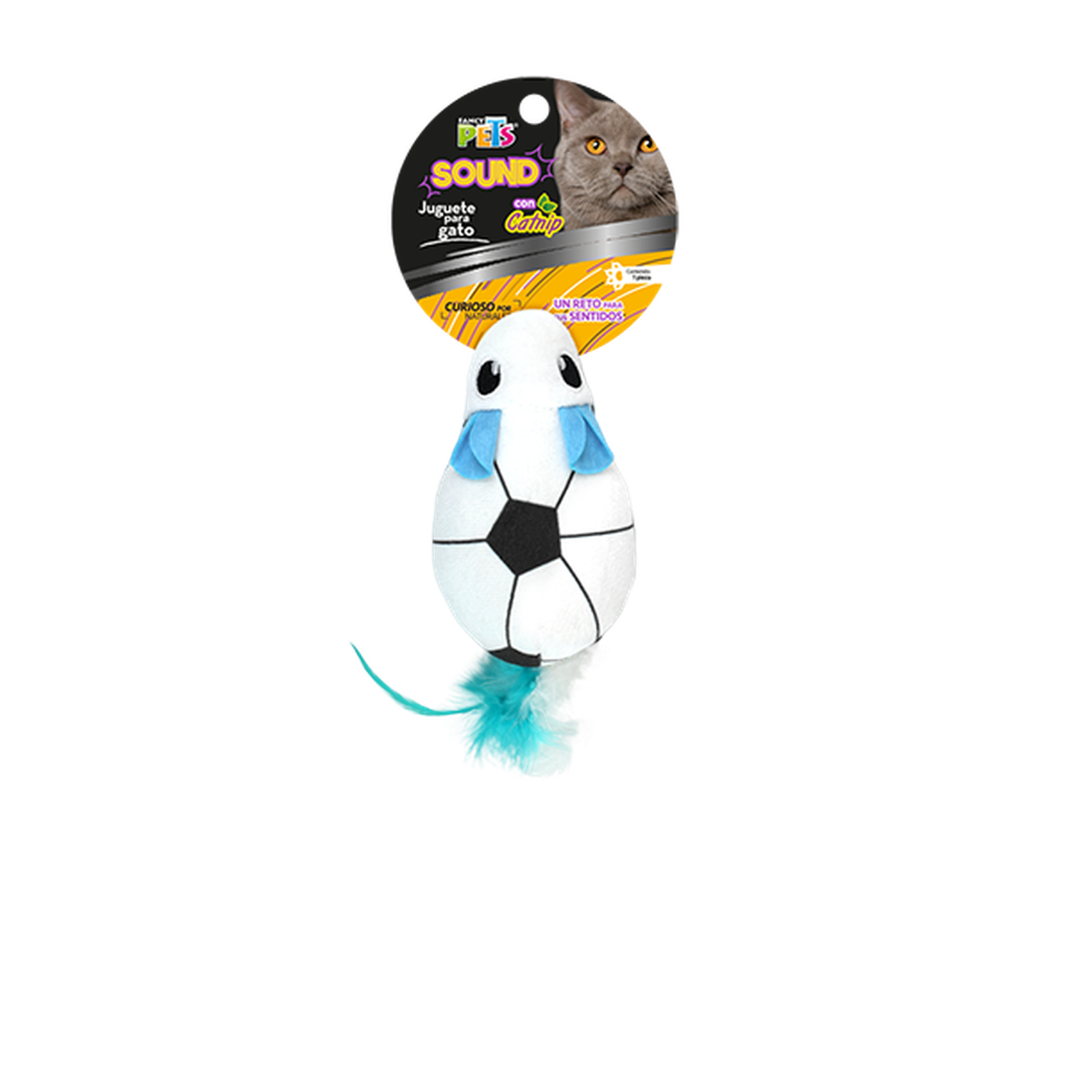 Fancy Pets juguete para gato sound con catnip ratón soccer | G.Valkyria - imagen 1