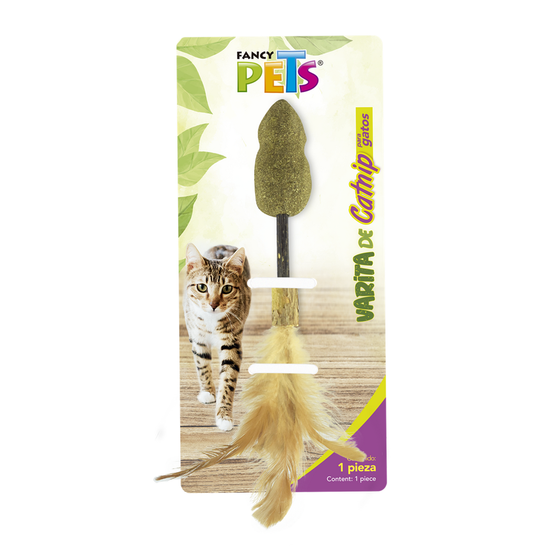 Fancy Pets juguete para gato varita con catnip raton pluma | G.Valkyria - imagen 1