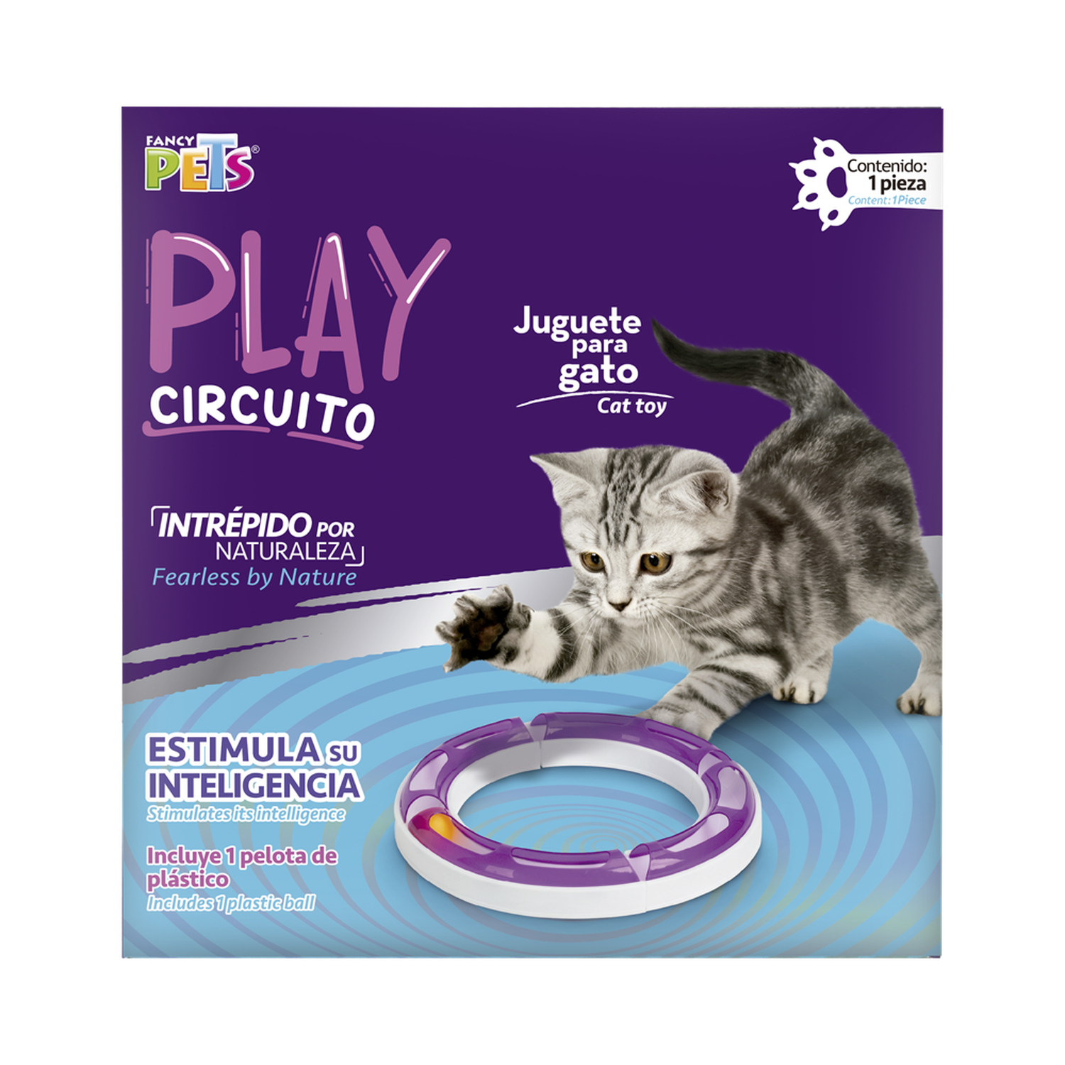 Fancy Pets Juguete para gatos interactivo circuito play 50cms | G.Valkyria - imagen 1