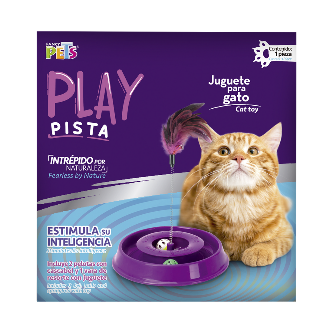 Fancy Pets Juguete para gatos interactivo pista play 50 cms | G.Valkyria - imagen 1
