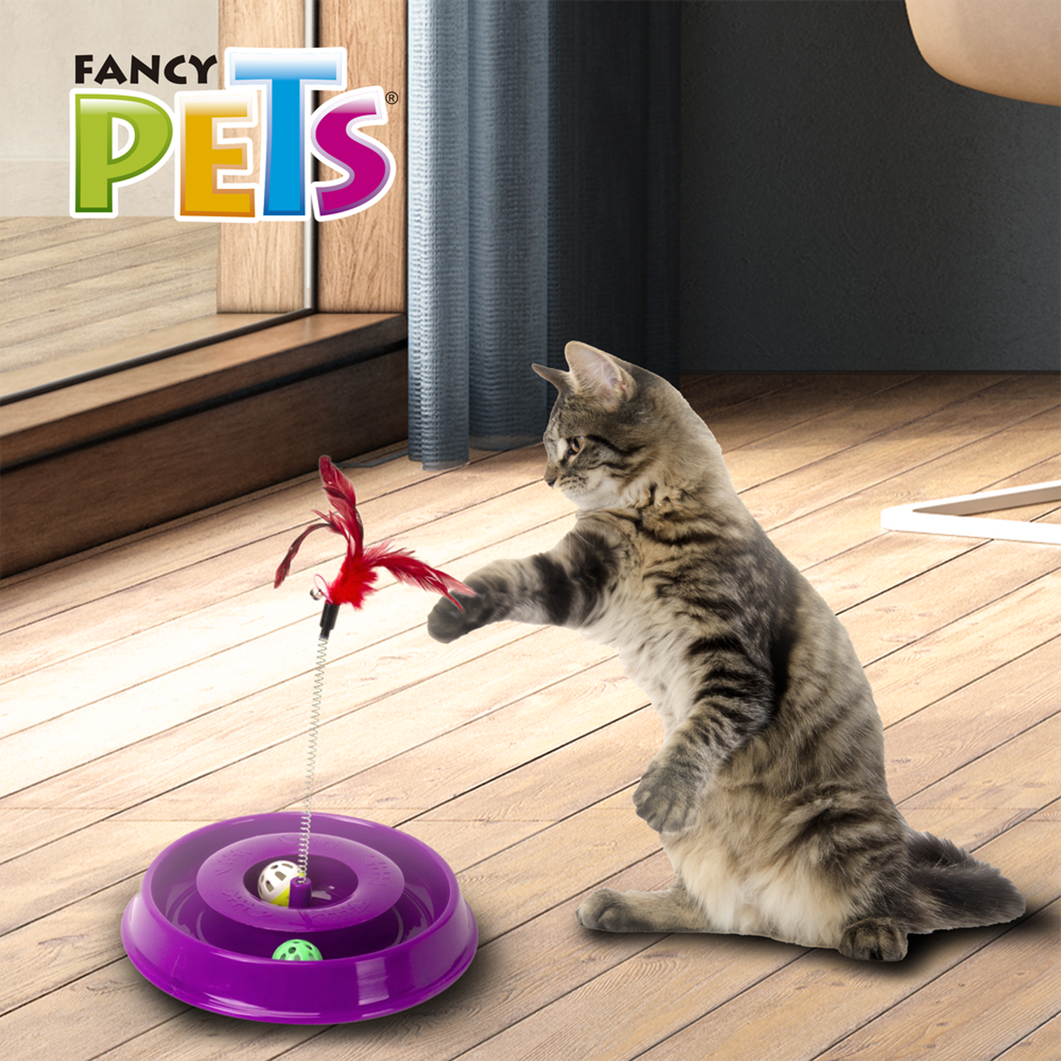 Fancy Pets Juguete para gatos interactivo pista play 50 cms | G.Valkyria - imagen 5
