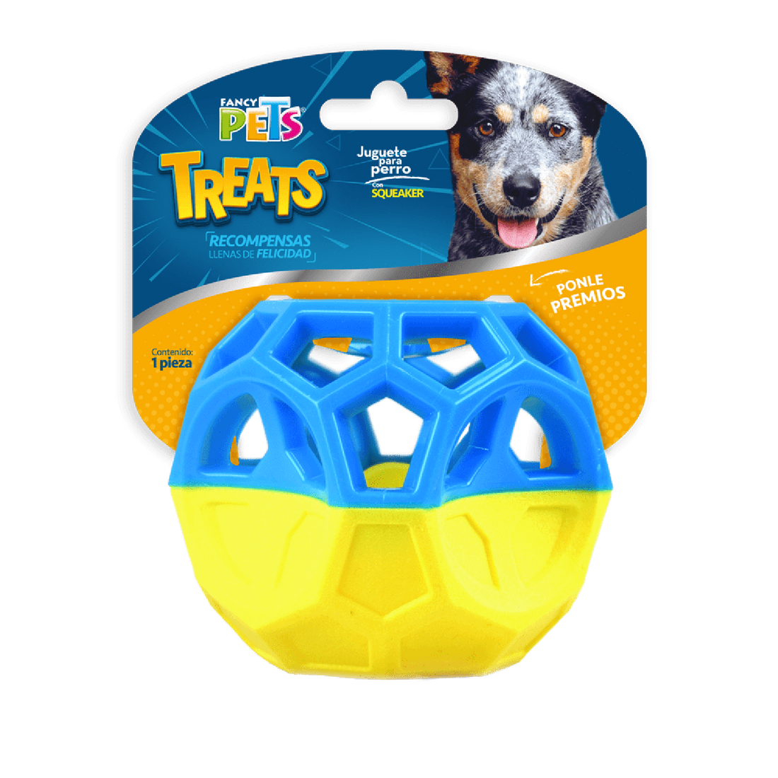 Fancy Pets Juguete para perro Cubo Treats rellenable squeaker | G.Valkyria - imagen 1
