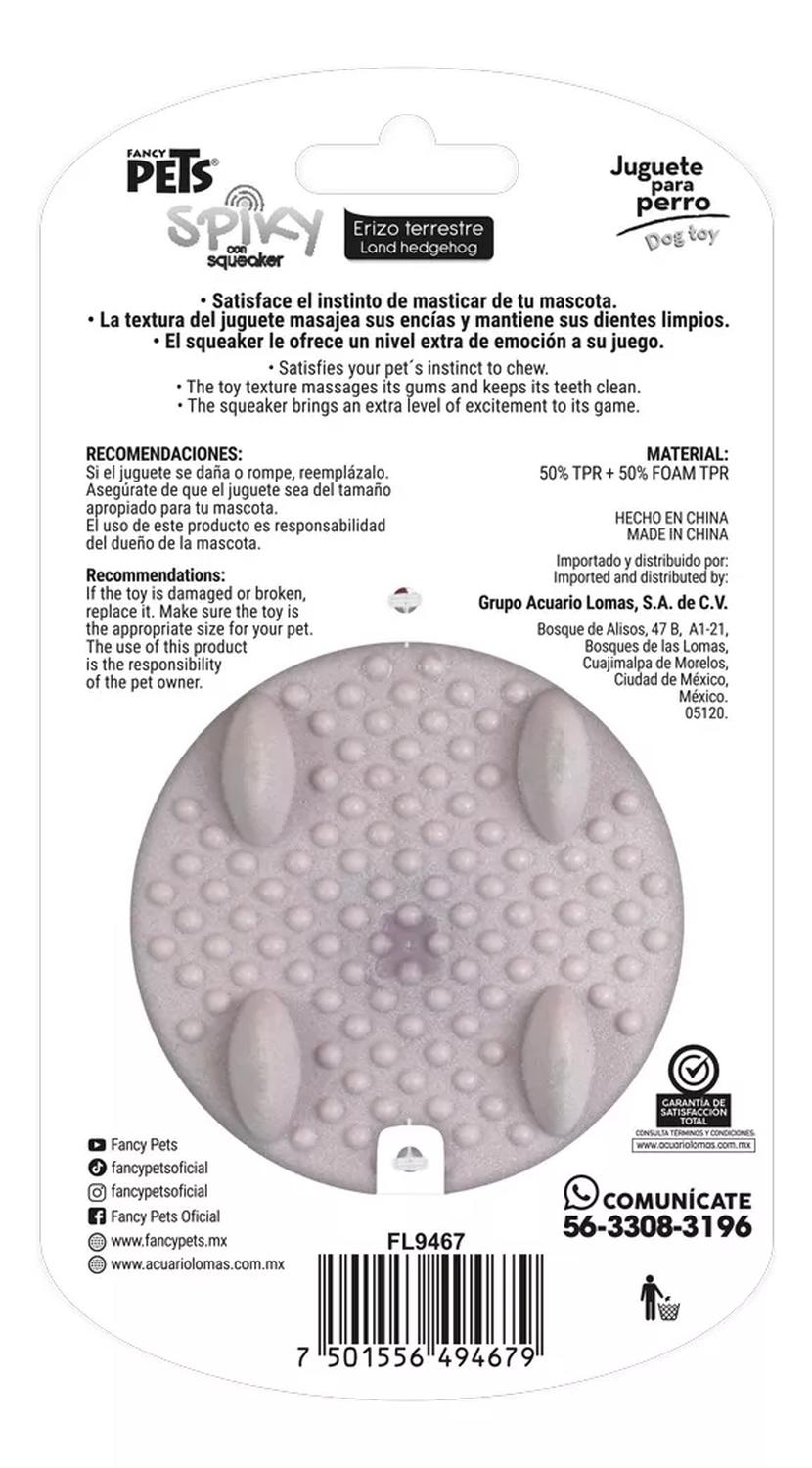 Fancy Pets juguete para perro dental spiky con squeaker erizo | G.Valkyria - imagen 2