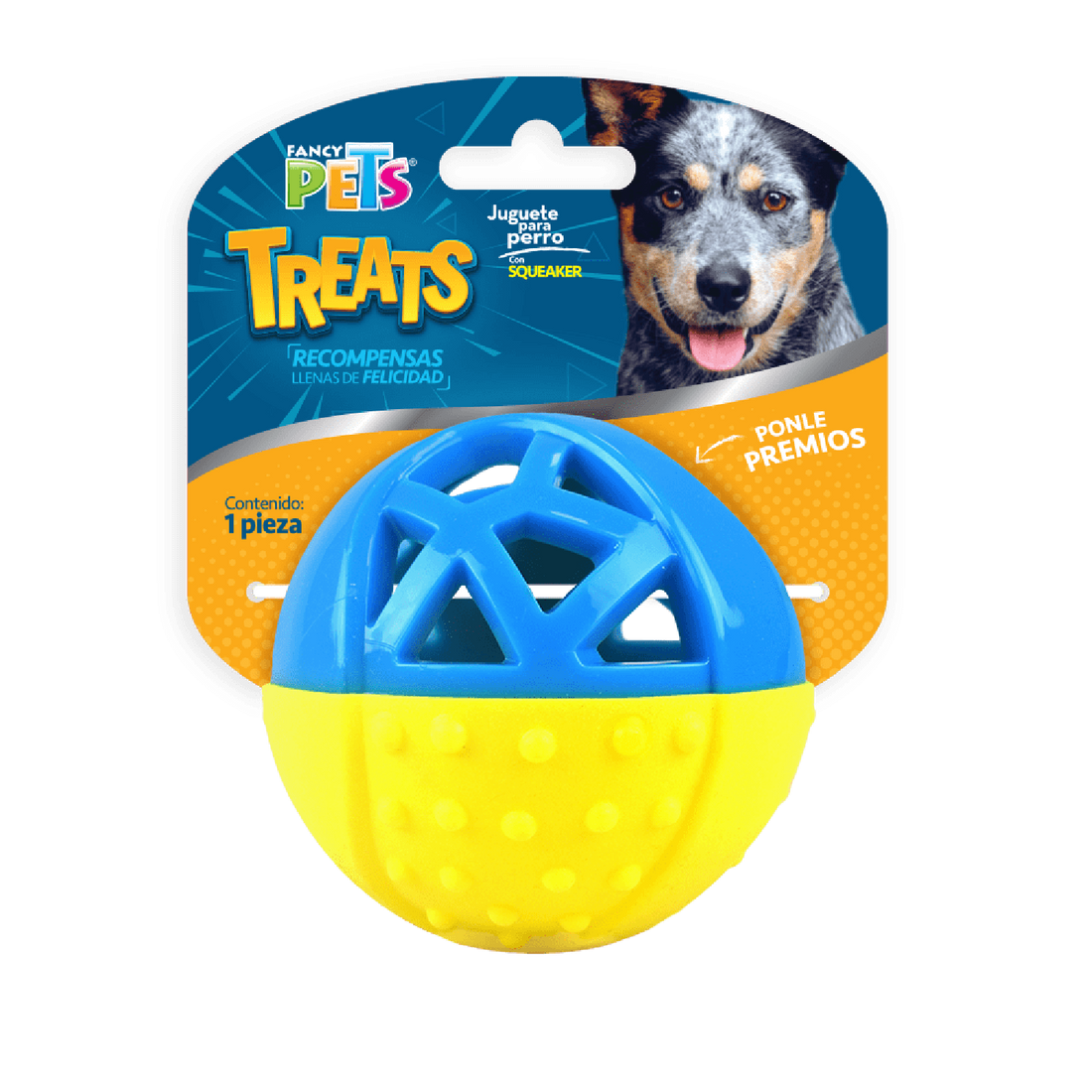 Fancy Pets Juguete para perro Pelota Treats rellenable squeaker | G.Valkyria - imagen 1