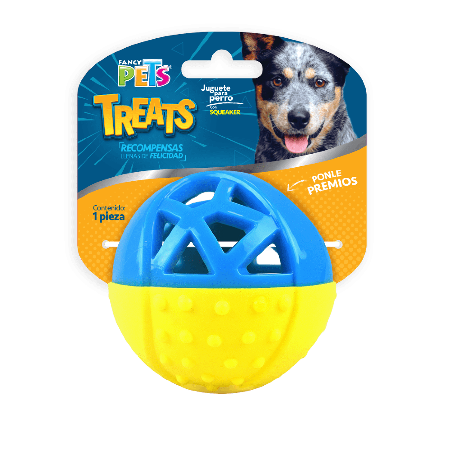 Fancy Pets Juguete para perro Pelota Treats rellenable squeaker | G.Valkyria - imagen 1