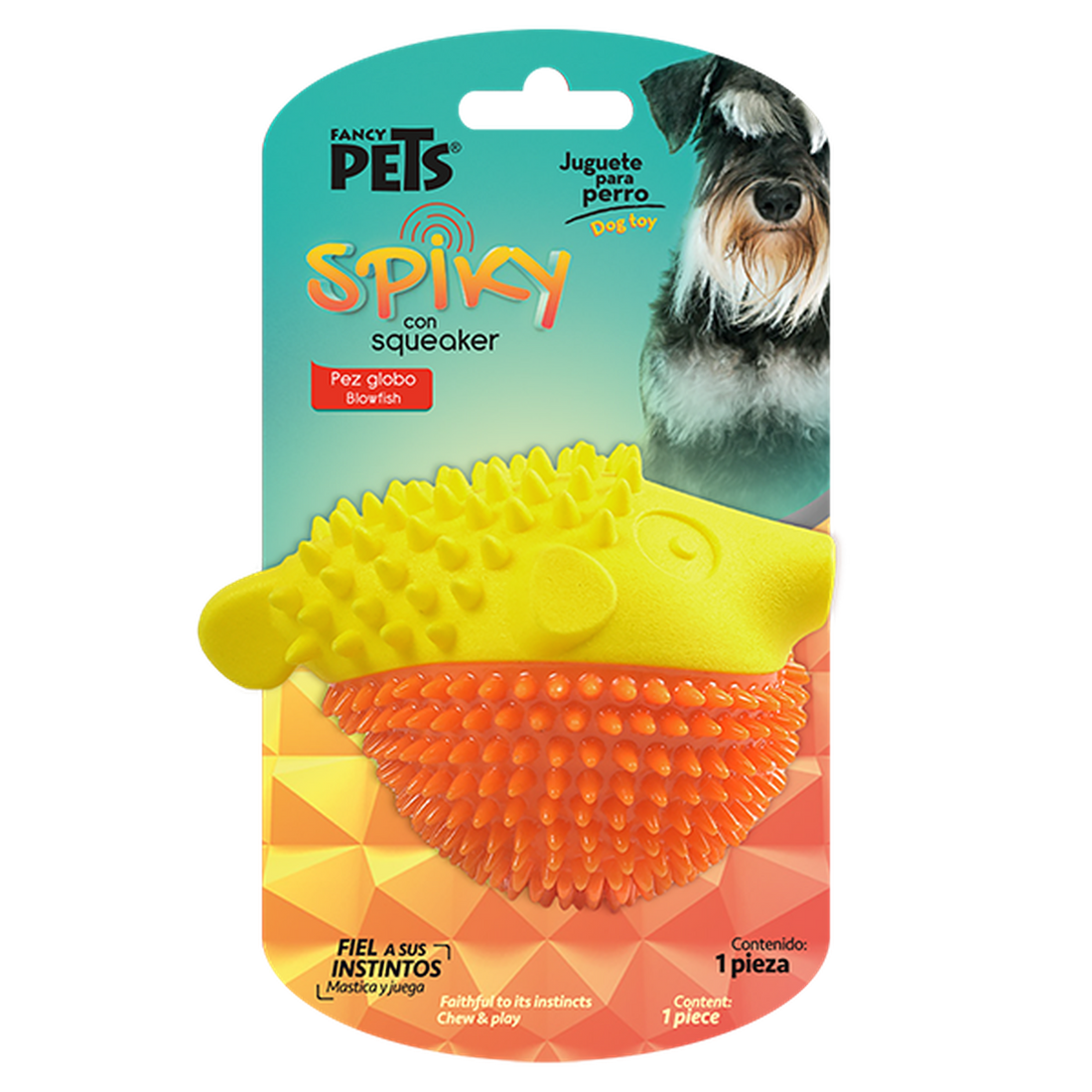 Fancy Pets juguete perro dental spiky con squeaker pez globo | G.Valkyria - imagen 1
