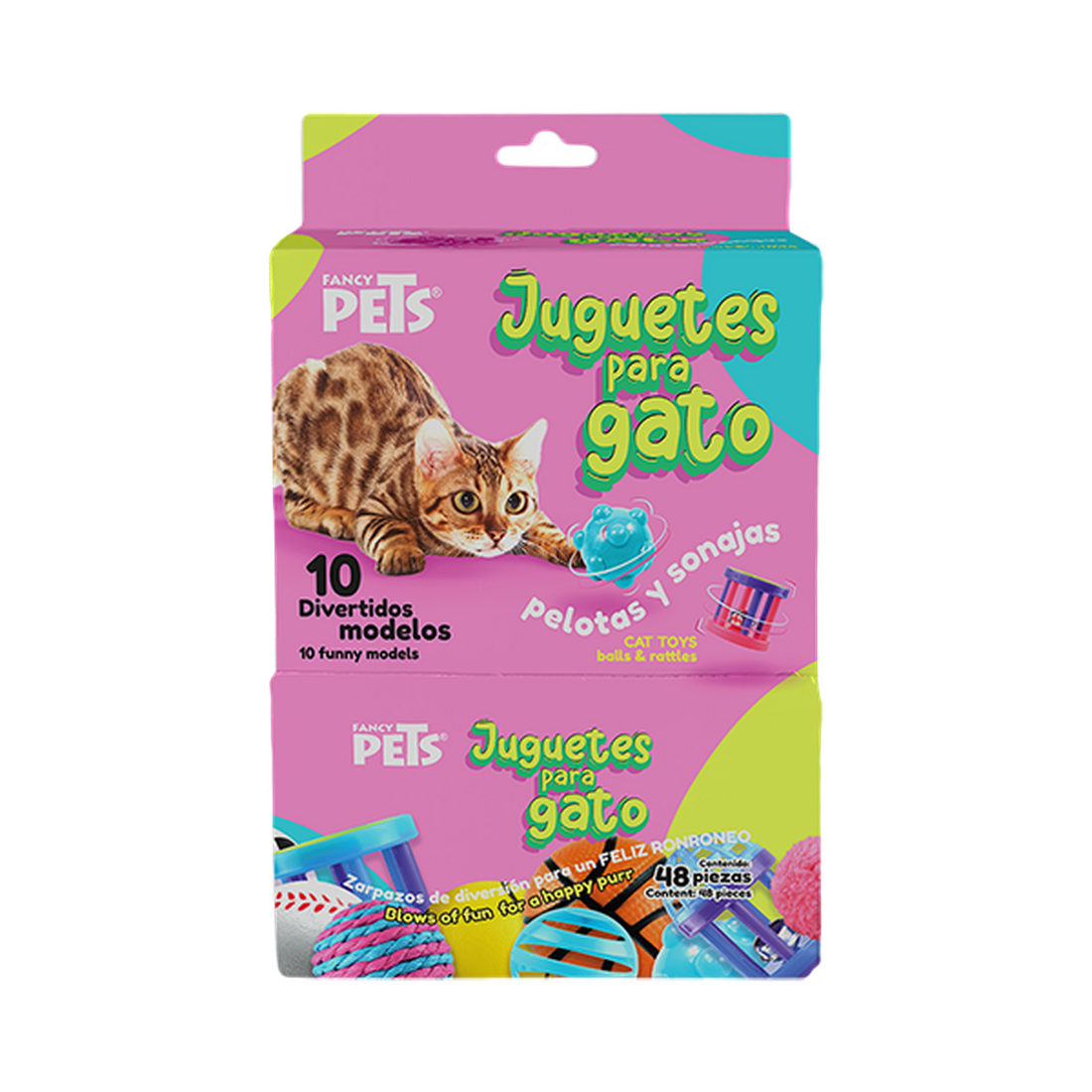 Fancy Pets Juguete surtido para gatos caja sonaja con 48 pzs | G.Valkyria - imagen 1