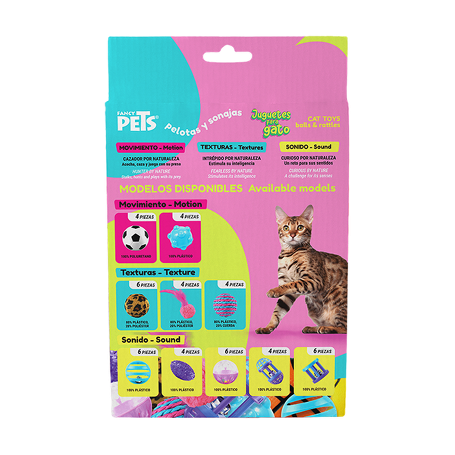 Fancy Pets Juguete surtido para gatos caja sonaja con 48 pzs | G.Valkyria - imagen 3