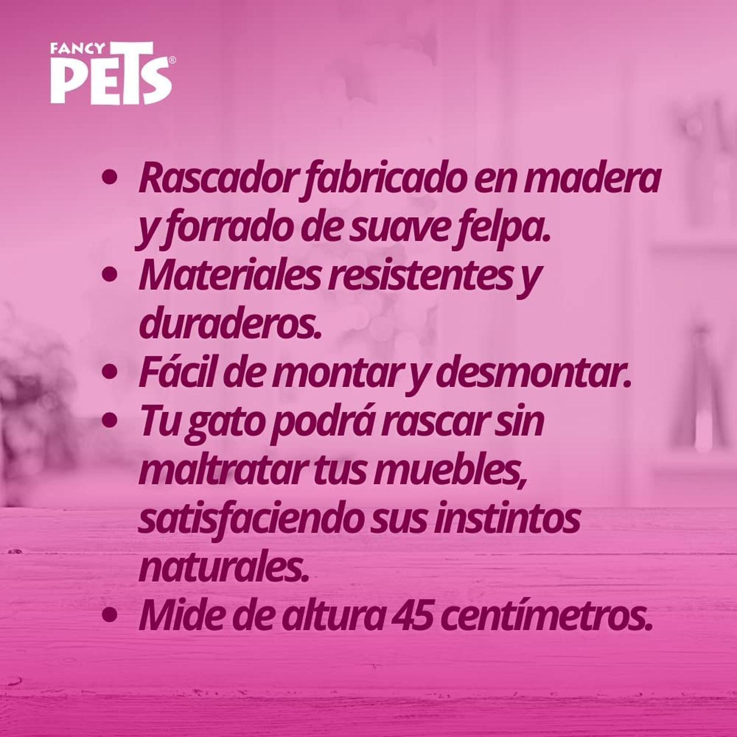 Mueble gimnasio para gato Rodas con rascador 45cm Fancy Pets | G.Valkyria - imagen 4