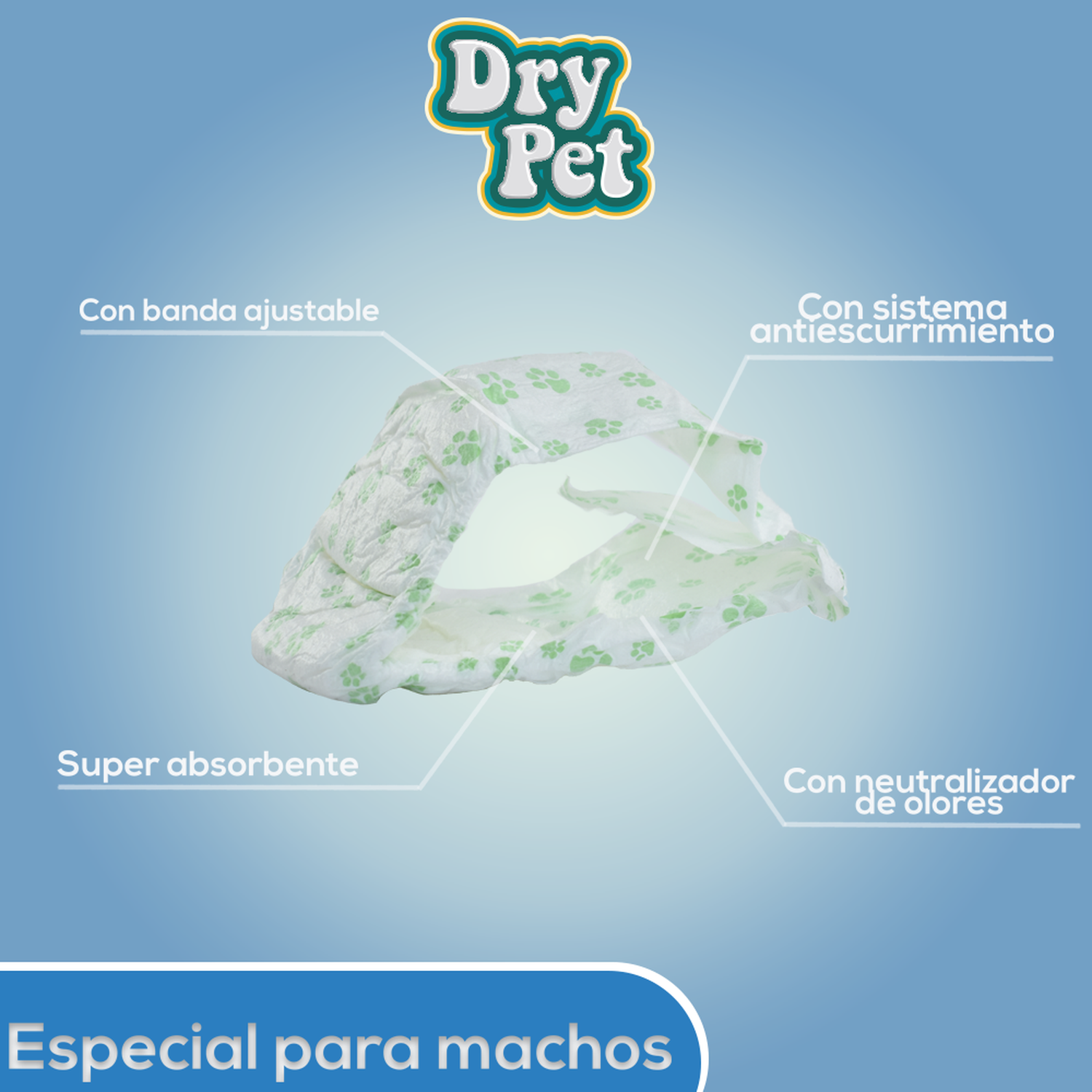 Fancy Pets Pañales para perro macho tamaño chico 12 piezas | G.Valkyria - imagen 4