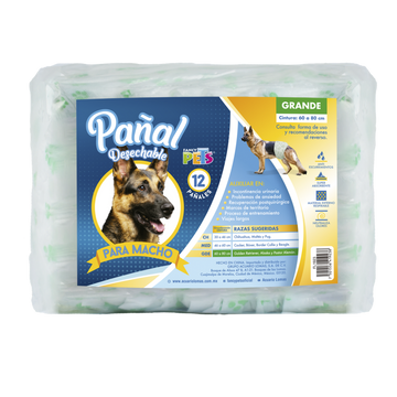 Fancy Pets Pañales para perro macho tamaño grande12 piezas | G.Valkyria - imagen 1