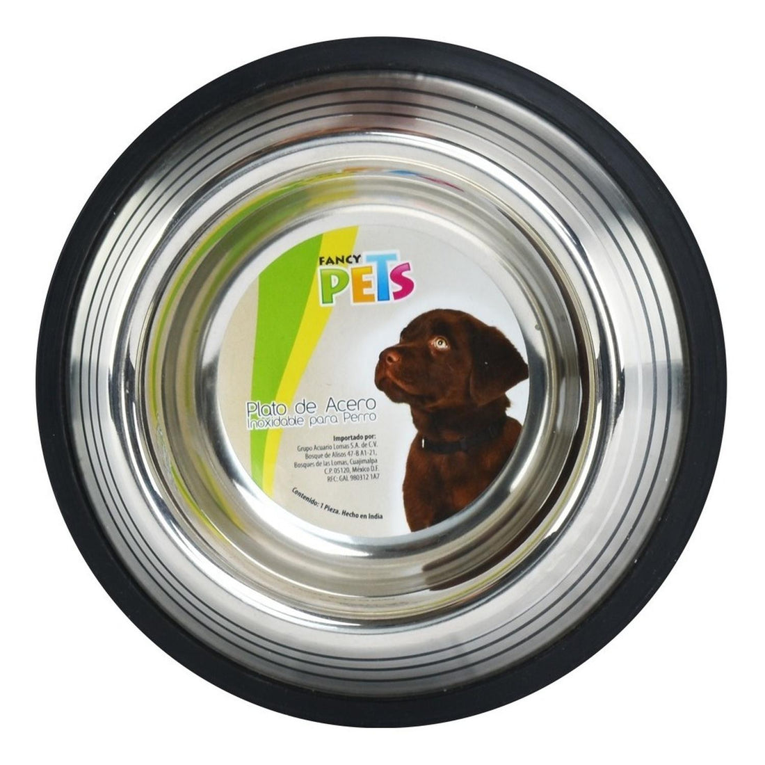 Fancy Pets Plato De Acero Estriado Para Perros De 16 Oz | G.Valkyria - imagen 1