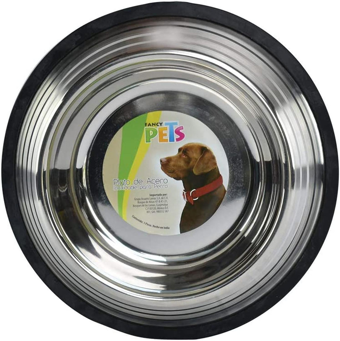 Fancy Pets Plato De Acero Estriado Para Perros De 24 Oz | G.Valkyria - imagen 1