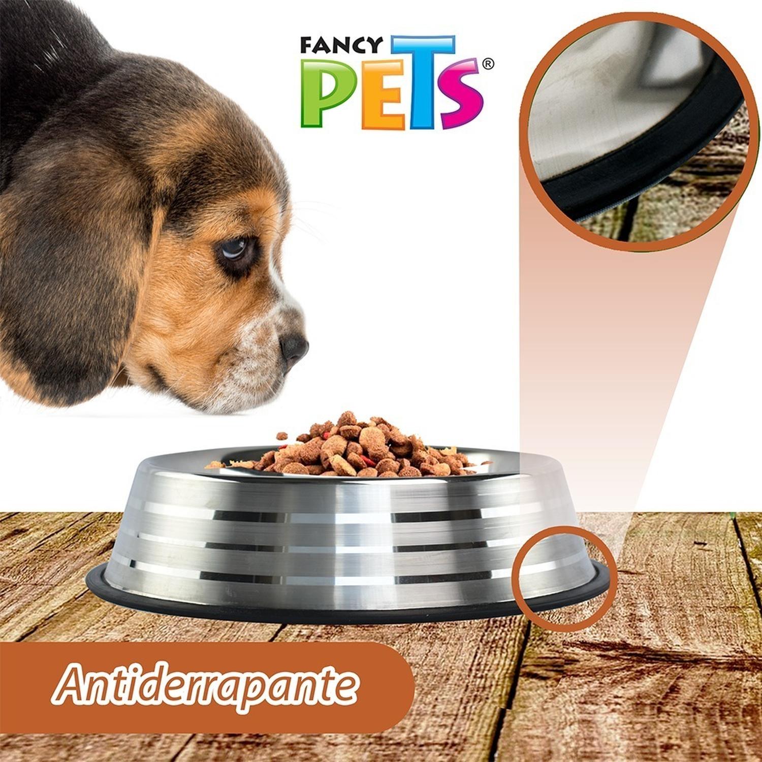 Fancy Pets Plato De Acero Estriado Para Perros De 24 Oz | G.Valkyria - imagen 4