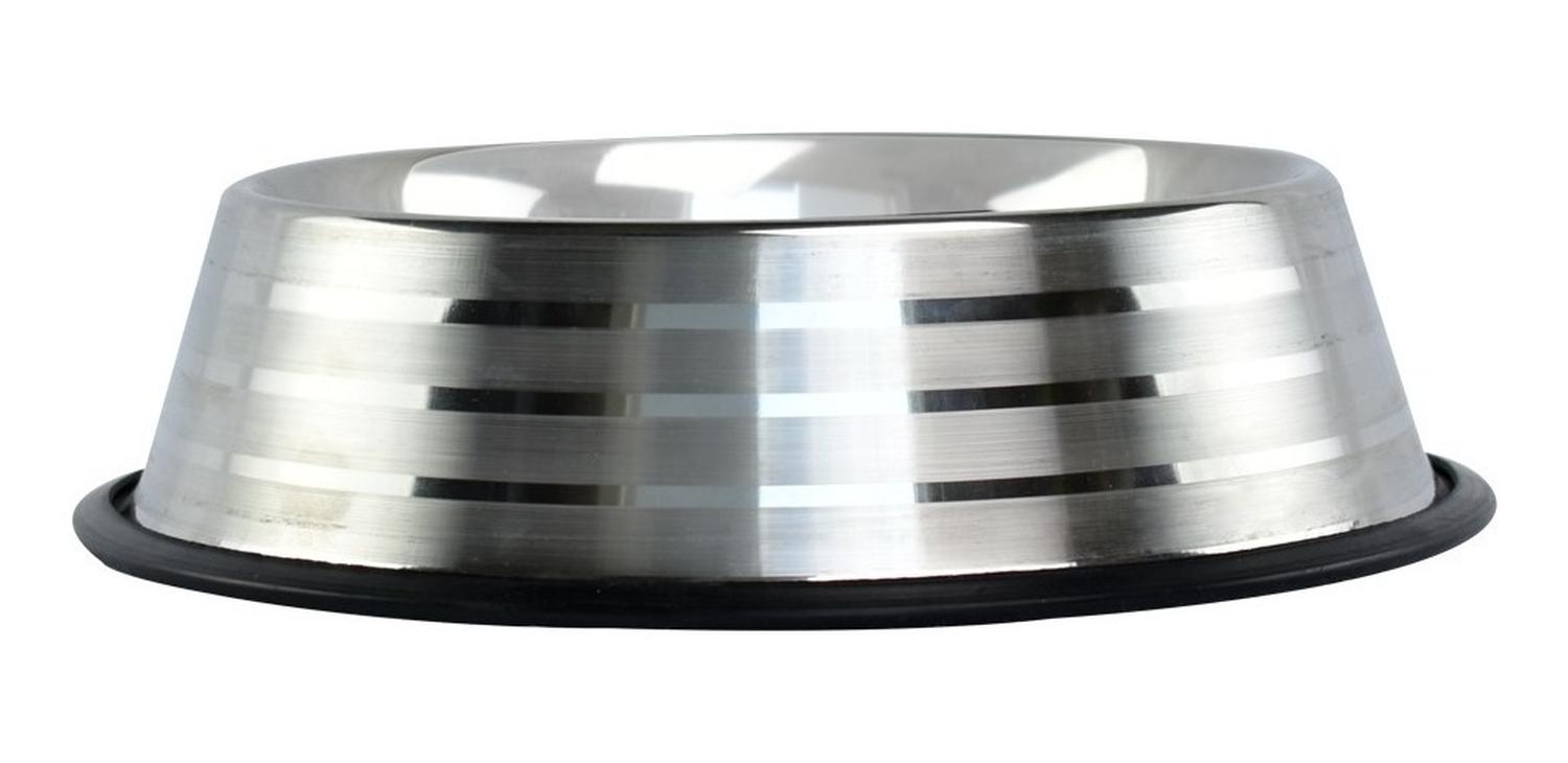 Plato De Acero Para Perros Estriado 236 ml de Fancy Pets | G.Valkyria - imagen 1
