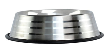 Plato De Acero Para Perros Estriado 236 ml de Fancy Pets | G.Valkyria - imagen 1