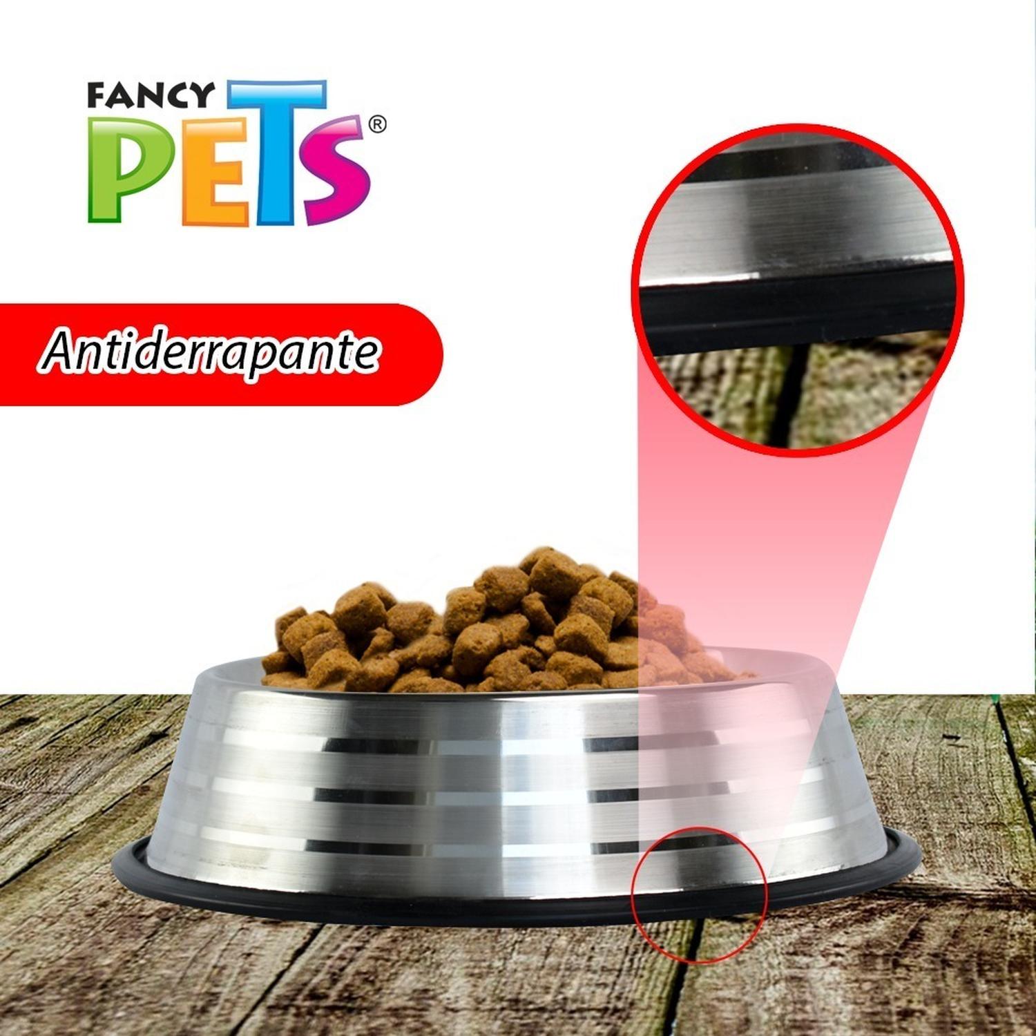 Plato De Acero Para Perros Estriado 236 ml de Fancy Pets | G.Valkyria - imagen 3